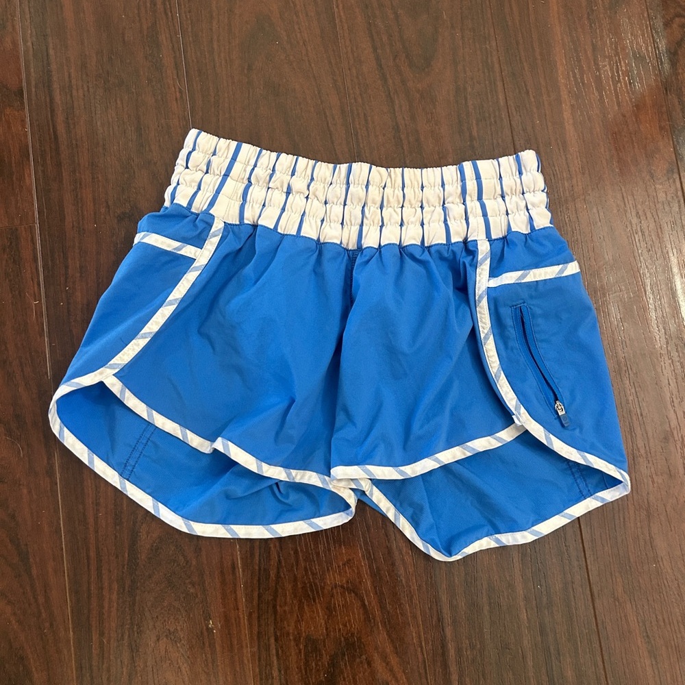 lululemon athletica Blue and White Athletic Shorts